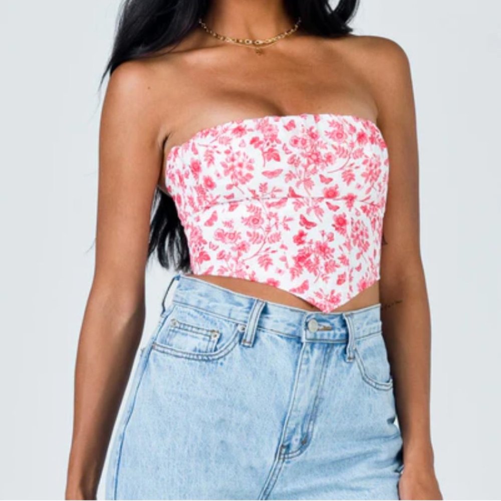 Princess Polly Floral Bustier Top